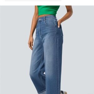 HALARA Blue Flare Wide Leg Jeans (NWT)